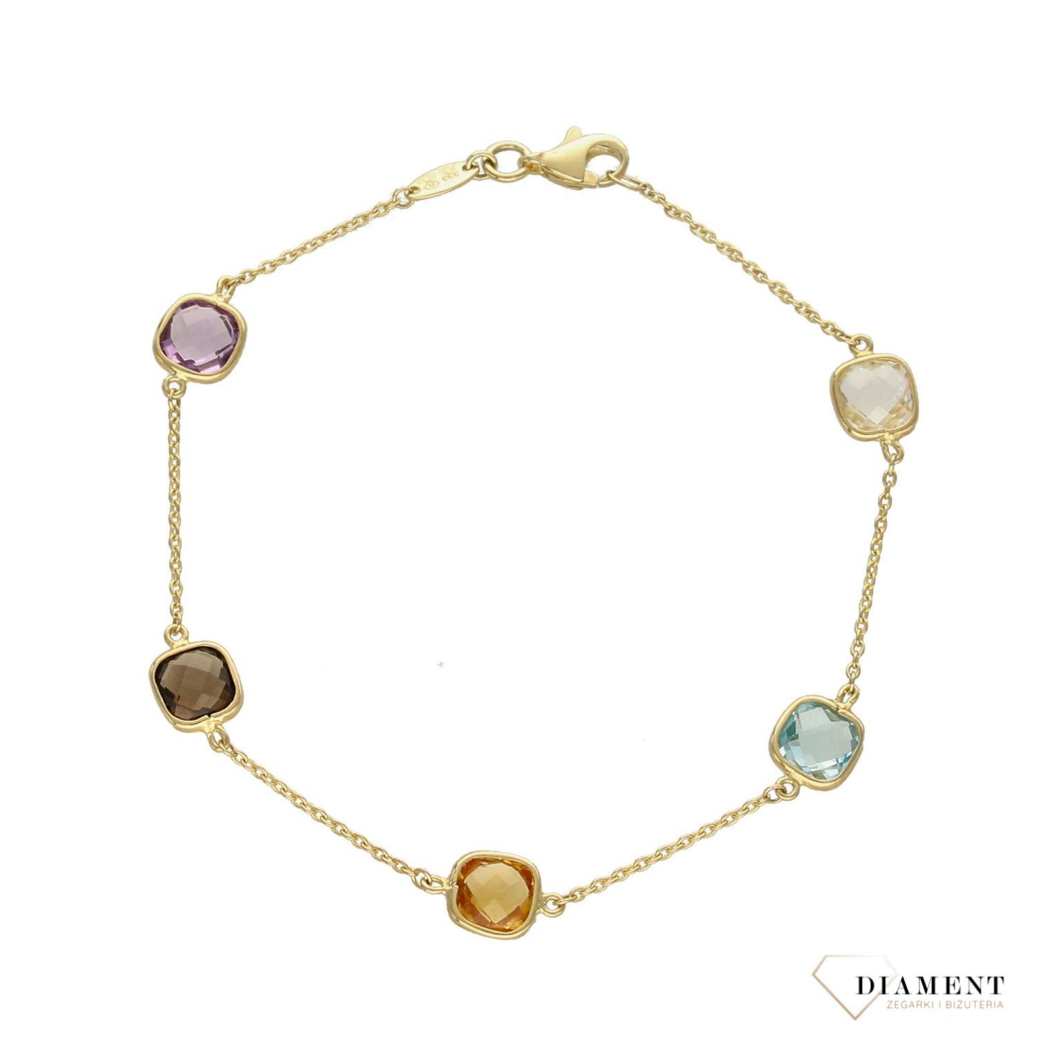 Złota bransoleta z kolorowymi cyrkoniami BR 1955.jpg